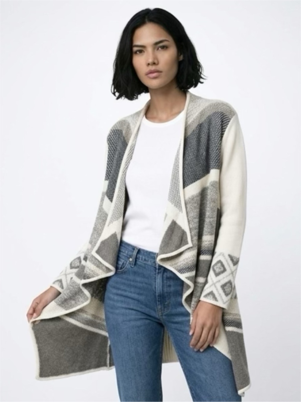 CATO AZTEC CARDIGAN SWEATER, LARGE